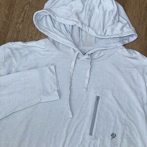 Duck Camp Lightweight Bamboo Hoodie Men's 2XL Light Blue Performance